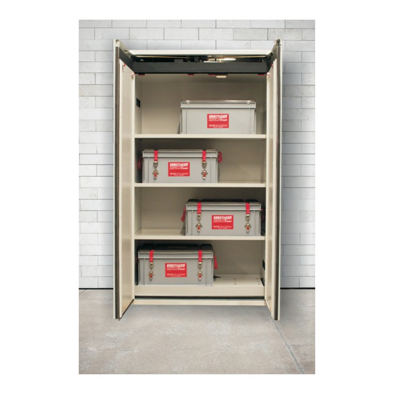 Erbstößer Sicherheitsschrank adaptiert zu Lagerung von Lithium-Batterien Typ 90