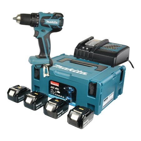 Makita Akku-Bohrschrauber 18 V, 3,0 Ah, 4 Akkus DDF459RF4J