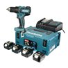 Makita Akku-Bohrschrauber 18 V, 3,0 Ah, 4 Akkus DDF459RF4J