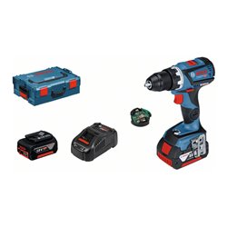 Bosch Akku-Bohrschrauber GSR 18V-60 C mit 2 x 5,0 Ah Li-Ion Akku GCY 30-4 L-BOXX