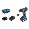 Bosch Akku-Bohrschrauber GSR 18V-60 C mit 2 x 5,0 Ah Li-Ion Akku GCY 30-4 L-BOXX