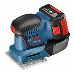 Bosch Akku-Schwingschleifer GSS 18V-10 mit 2 x 5,0 Ah Li-Ion Akku L-BOXX