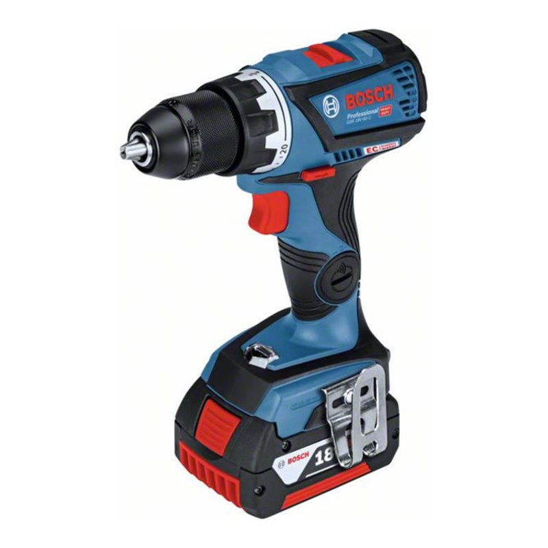 Bosch Akku-Bohrschrauber GSR 18V-60 C mit 2 x 2,0 Ah Li-Ion Akku L-BOXX