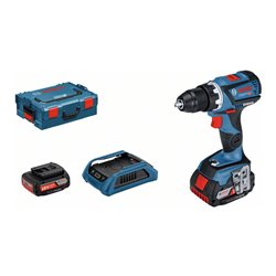 Bosch Akku-Bohrschrauber GSR 18V-60 C mit 2 x 2,0 Ah Li-Ion Akku L-BOXX