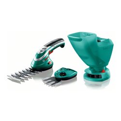Bosch Akku-Strauch- und -Grasscheren-Set Isio mit Multi-Click-Streuer