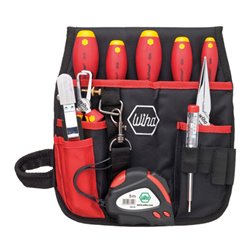 Wiha Werkzeug Set Elektriker gemischt Schlitz, Phillips 10-tlg. in Gürteltasche