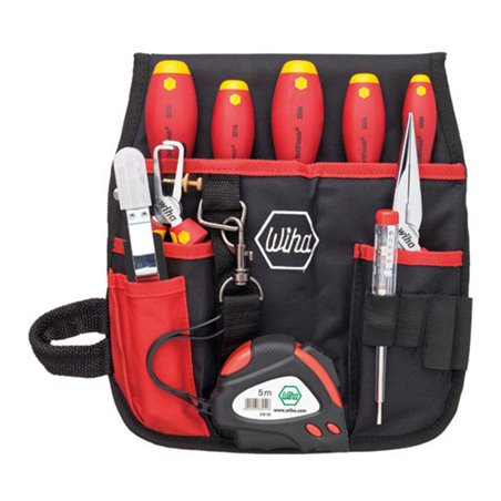 Wiha Werkzeug Set Elektriker gemischt Schlitz, Phillips 10-tlg. in Gürteltasche