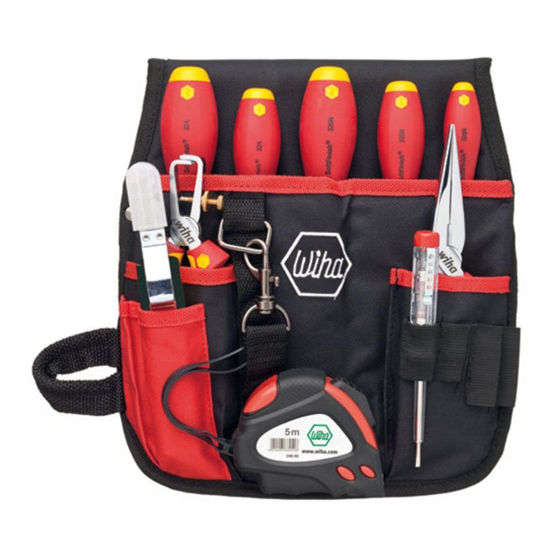 Wiha Werkzeug Set Elektriker gemischt Schlitz, Pozidriv 10-tlg. in Gürteltasche