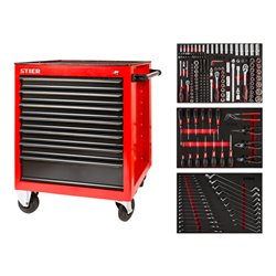 STIER Werkstattwagen bestückt 223-teilig
