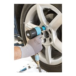 HAZET Schlagschrauber extra kurz 9012MT Lösemoment maximal: 1400 Nm Vierkant massiv 12,5 mm (1/2 Zoll) Hochleistungs-Doppelhamme