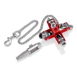 KNIPEX 00 11 06 V01 Universal-Schlüssel 'Bau' der Standard Schaltschrankschlüssel 96 mm