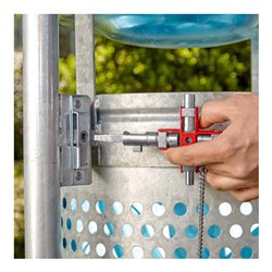 KNIPEX 00 11 06 V01 Universal-Schlüssel 'Bau' der Standard Schaltschrankschlüssel 96 mm