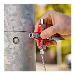 KNIPEX 00 11 06 V01 Universal-Schlüssel 'Bau' der Standard Schaltschrankschlüssel 96 mm