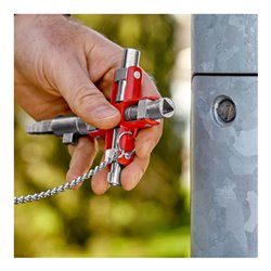 KNIPEX 00 11 06 V01 Universal-Schlüssel 'Bau' der Standard Schaltschrankschlüssel 96 mm