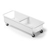 Durable Abfallbehälter SQUARE TROLLEY DUO 40l weiss