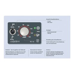 Elektrodenschweißgerät MMA 160 Set m.Zub.10-150 A TEAMWELDER