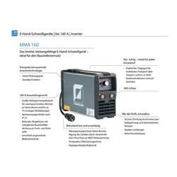 Elektrodenschweißgerät MMA 160 Set m.Zub.10-150 A TEAMWELDER