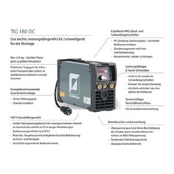 TIG-Schweißanlage TIG 180 DC puls Set m.Zub.5-180 A gasg.TEAMWELDER
