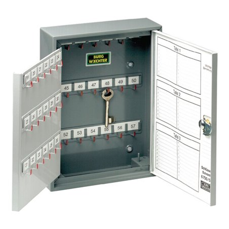 Burg-Wächter Schlüsselschrank 6700/ 74 R H330xB245xT85mm 2-türig m.Zylinderschl.Anz.Hak.74