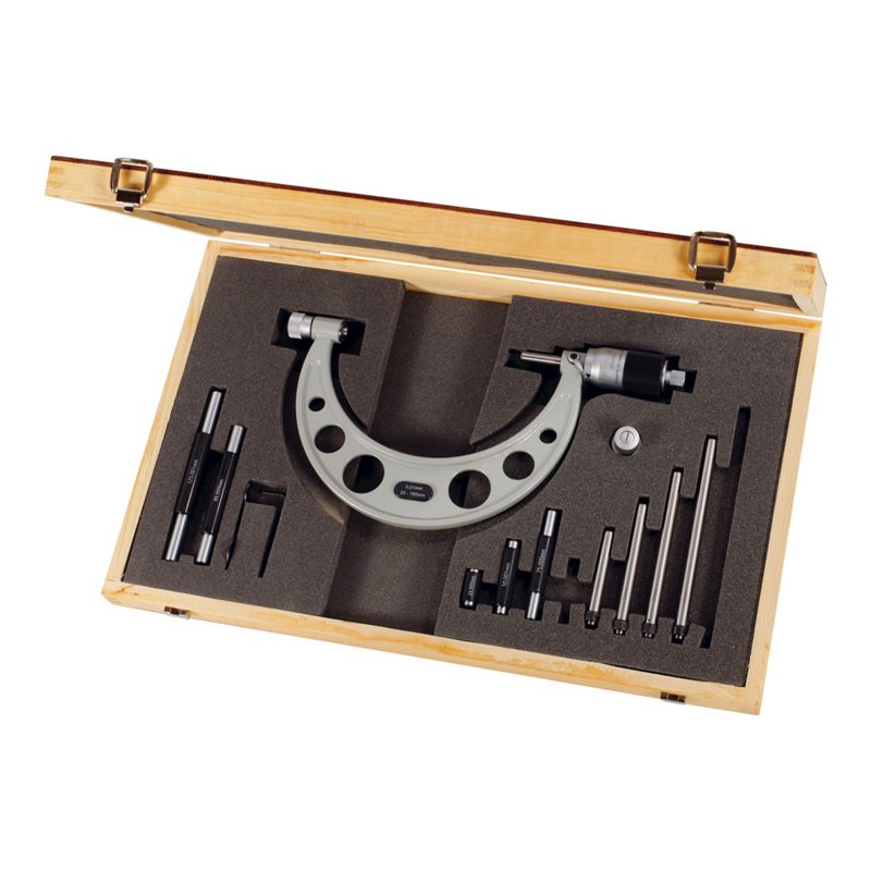 HOLEX Große Bügelmessschraube 100er-Teilung