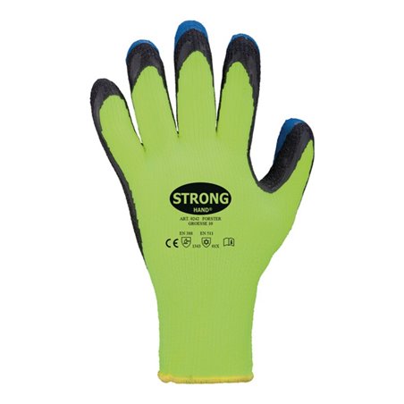 Handschuhe Forster Gr.11 neon-gelb/blau EN 388,EN 511 PSA II PES m.Latex