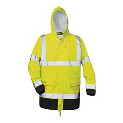 Warnschutz PU Regenjacke Manfred Gr.L gelb/schwarz