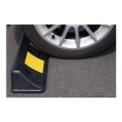 Radstopper L500xB160xH100mm PVC schwarz m.gelben Reflexstreifen