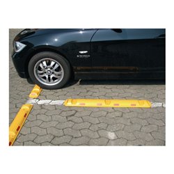 Leitschwelle L1170xB150xH50mm PP gelb m.roten Reflexstreifen