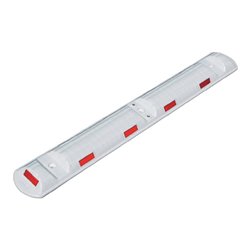 Leitschwelle L1170xB150xH50mm PP weiß m.roten Reflexstreifen