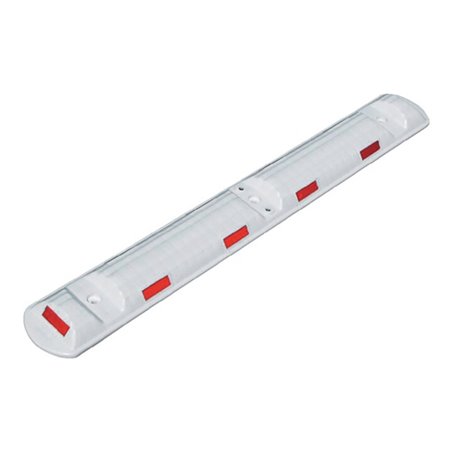 Leitschwelle L1170xB150xH50mm PP weiß m.roten Reflexstreifen