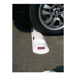 Leitschwelle L1170xB150xH50mm PP weiß m.roten Reflexstreifen