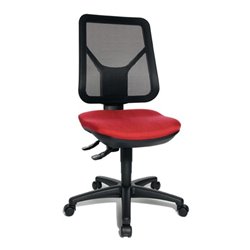 Topstar Bürodrehstuhl Sitzhöhe 430-510mm rot mit Lendenwirbelstütze ohne Armlehnen