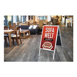 WSM Kundenstopper DIN A1 26mm Klemmprofil beids. Alu. silberfarbig eloxiert