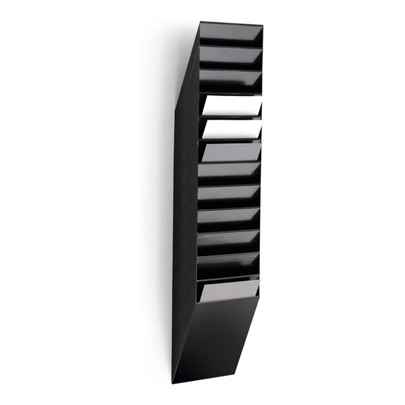 Durable Prospektspender-Set 12 Fächer A4 schwarz