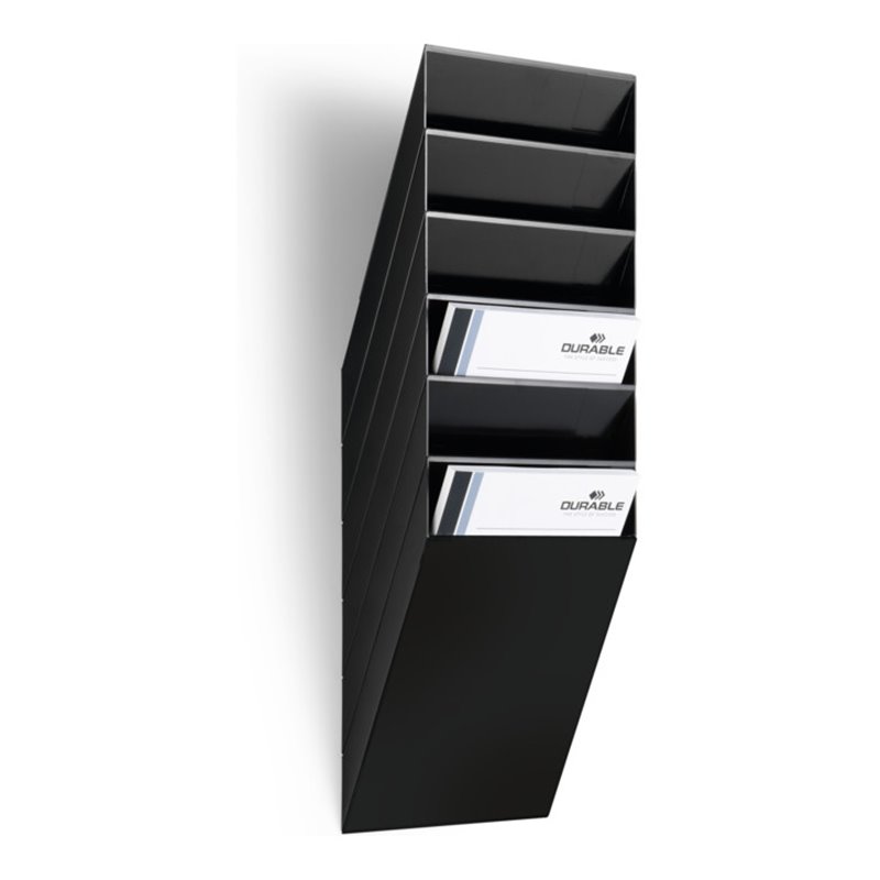 Durable Prospektspender-Set 6 Fächer A4 schwarz