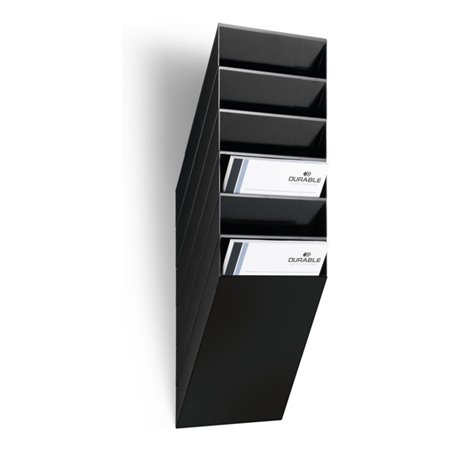 Durable Prospektspender-Set 6 Fächer A4 schwarz