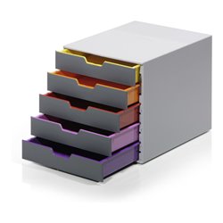 Durable Schubladenkasten Varicolor 5 Schübe