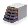 Durable Schubladenkasten Varicolor 5 Schübe