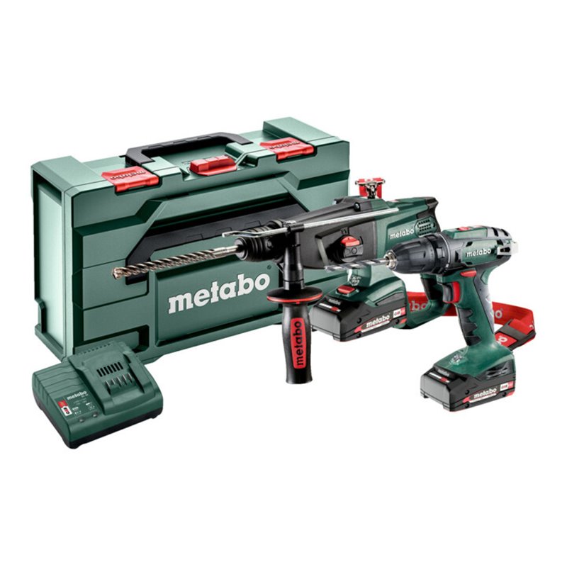 Metabo Akkuset Combo Set 2.3.2 18 V BS 18 + KHA 18 LTX metaBOX 165 L
