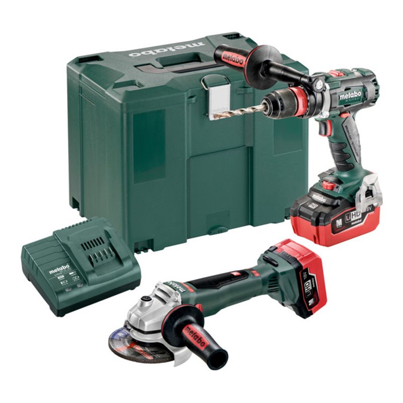 Metabo Akkuset Combo Set 2.4.5 18 V BL LiHD BS 18 LTX BL Q I + WB 18 LTX BL 125 Quick MetaLoc
