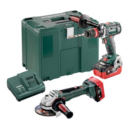 Metabo Akkuset Combo Set 2.4.5 18 V BL LiHD BS 18 LTX BL Q I + WB 18 LTX BL 125 Quick MetaLoc