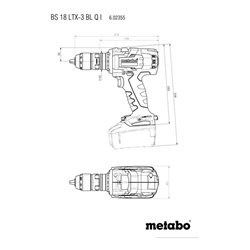 Metabo Akku-3-Gang-Bohrschrauber BS 18 LTX-3 BL Q I metaBOX 145 L