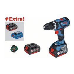 Bosch Akku-Schlagbohrschrauber GSB 18V-60 C, mit 3 x 5,0 Li-Ion Akku, GCY 30-4, L-BOXX