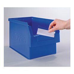 Etikett weiß m.Folie f.Sichtlagerkasten 1,2 KAPPES