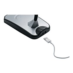 Schreibtischleuchte Ku.silber H.max.380mm Standfuß m.LED HANSA