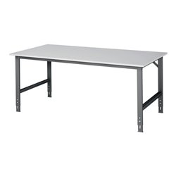 Rau Werktisch B2000xT1000xH760/1080mm 22mm Melamin-Platte Gestell anthrazit