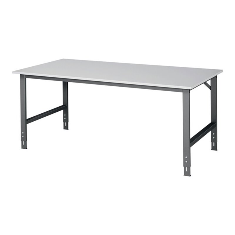 Rau Werktisch B2000xT1000xH760/1080mm 22mm Melamin-Platte Gestell anthrazit