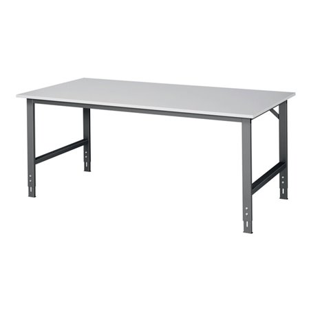Rau Werktisch B2000xT1000xH760/1080mm 22mm Melamin-Platte Gestell anthrazit