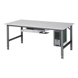 Rau Werktisch B2000xT1000xH760/1080mm 22mm Melamin-Platte Gestell anthrazit