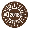 Einjahresprüfplakette D.15mm Jahr 2018 m.Monaten Folie Btl.a 100 St.